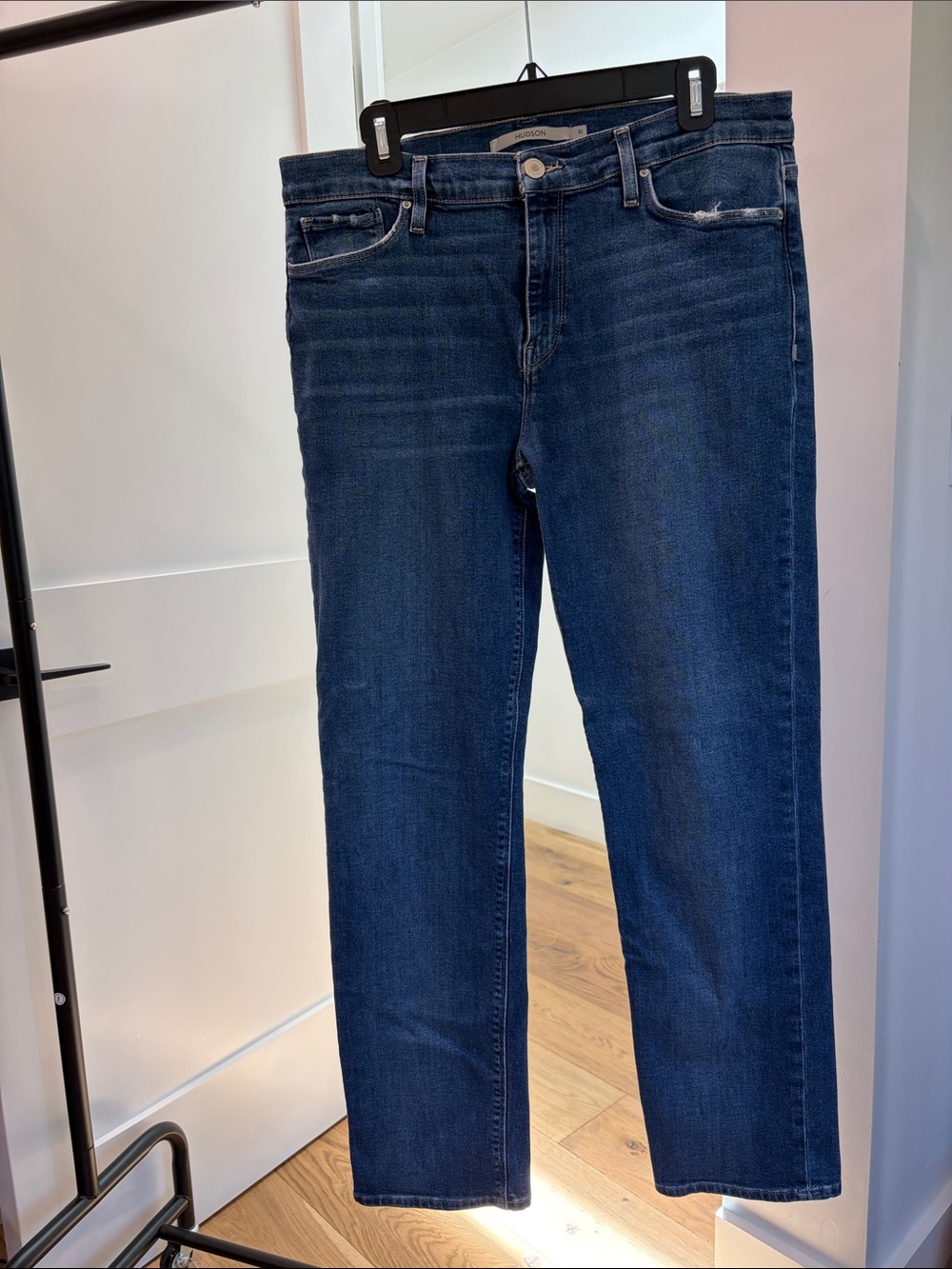 Hudson- Nico Mid-Rise Straight Ankle Jeans (Elemental Wash)